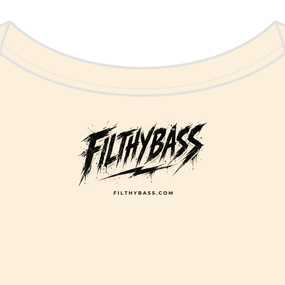 FILTHYBASS label printed inside the neck