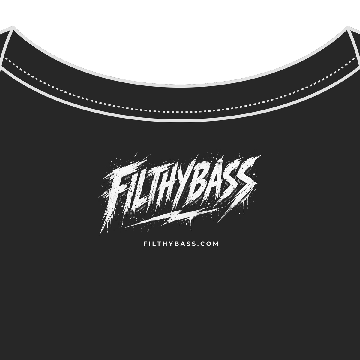 FILTHYBASS label printed inside the neck