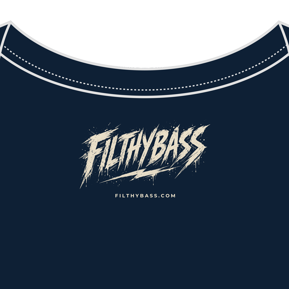 FILTHYBASS label printed inside the neck