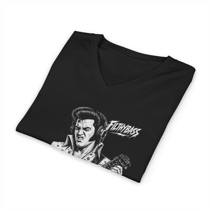 Elvis Rocking the night away - FILTHYBASS - V-Neck Shirt