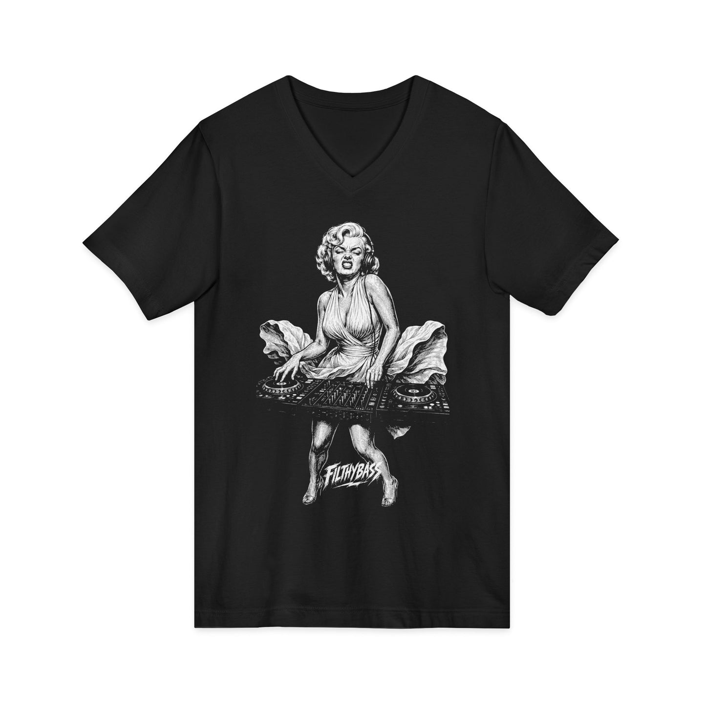 Marilyn Droppin Bass - FILTHYBASS - V-Neck Shirt