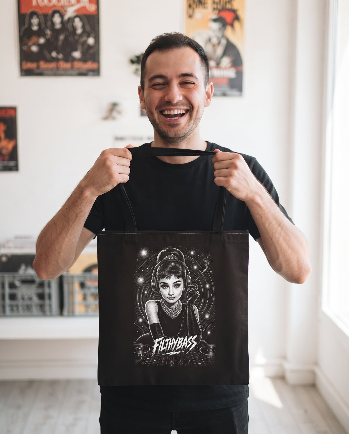 Audrey Hepburn stares into the soul - FILTHYBASS - Tote Bag — lifestyle