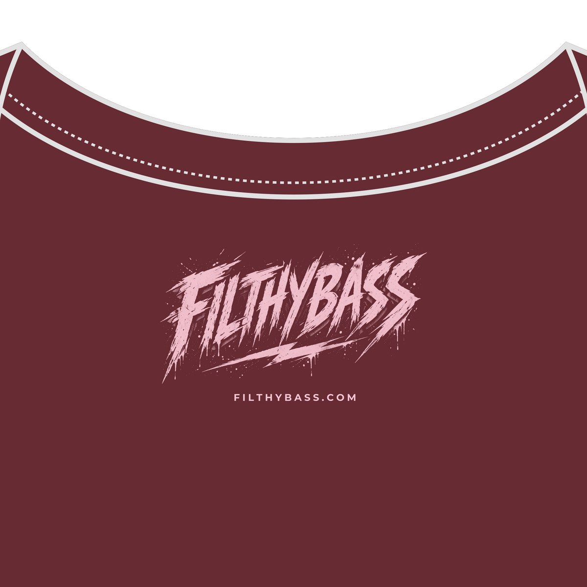 FILTHYBASS label printed inside the neck