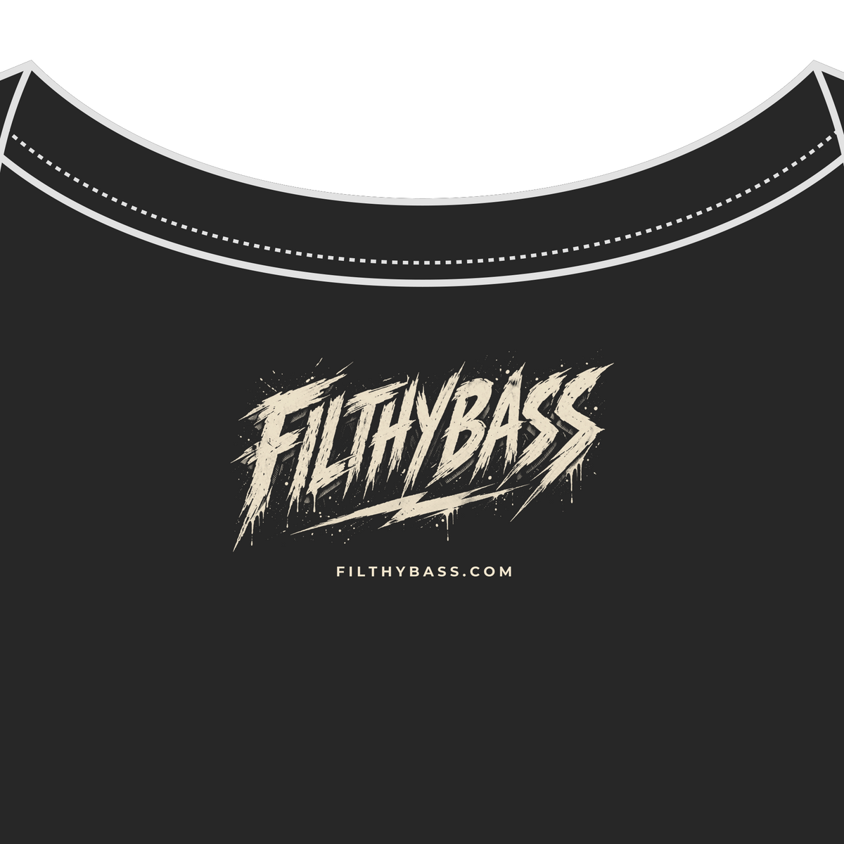 FILTHYBASS label printed inside the neck