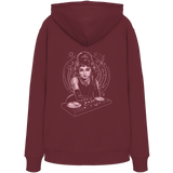 Audrey Hepburn blijft onaangedaan - FILTHYBASS - Organic Hoodie - Print in roze op bordeauxrood