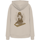 Audrey Hepburn stays unmoved on Bass - FILTHYBASS - Organic Hoodie - Earth & Gold Print