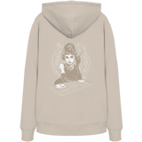 Audrey Hepburn stays unmoved on Bass - FILTHYBASS - Organic Hoodie - White & Earth Print