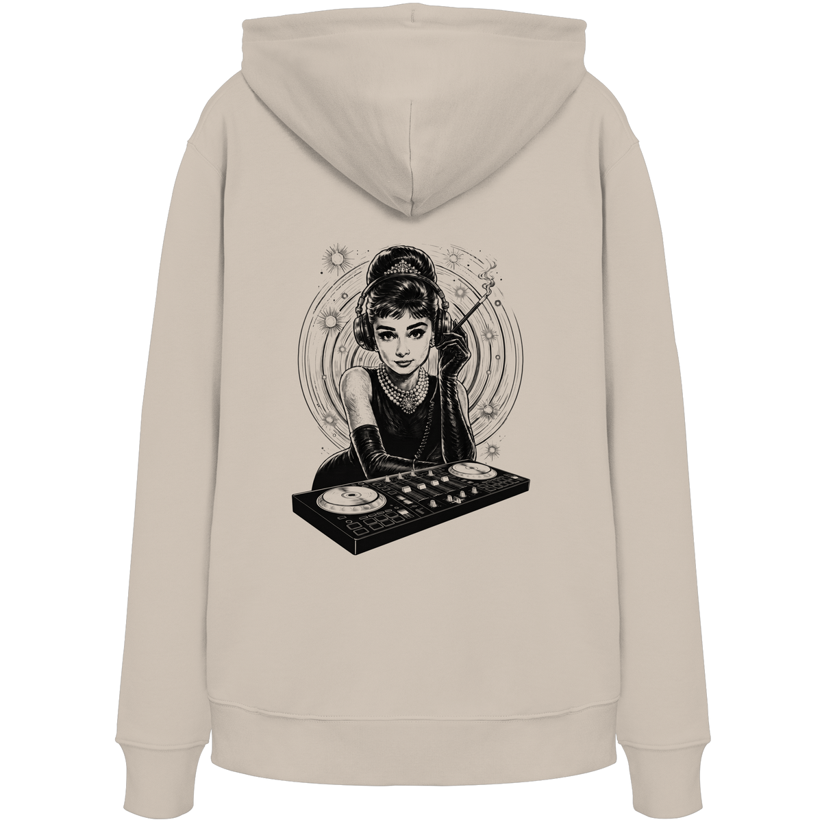 Audrey Hepburn blijft onaangedaan - FILTHYBASS - Organic Hoodie