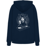 Audrey Hepburn blijft onaangedaan - FILTHYBASS - Organic Hoodie - Print in wit op marineblauw