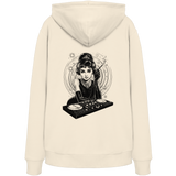 Audrey Hepburn blijft onaangedaan - FILTHYBASS - Organic Hoodie - Print in zwart op naturel
