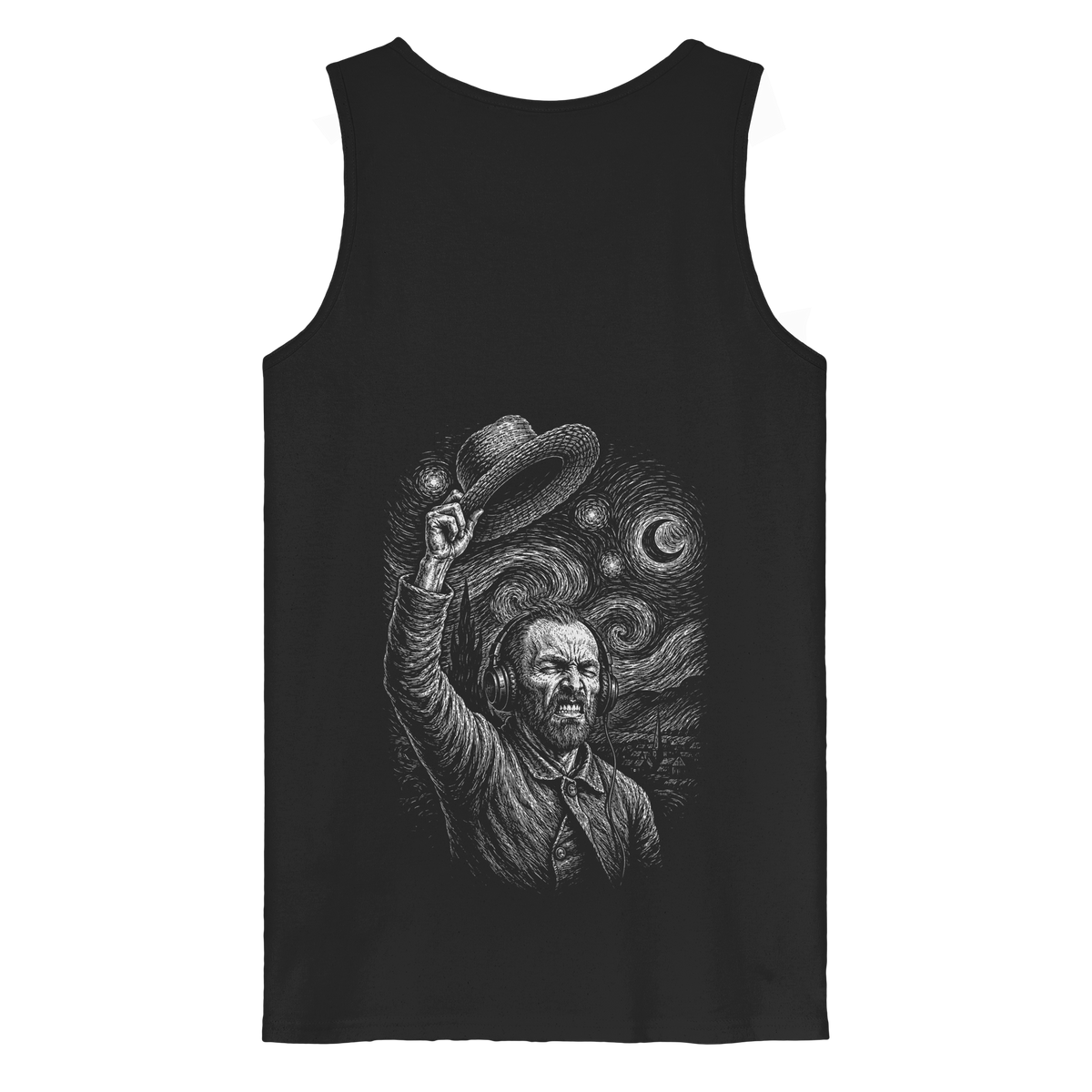 Vincent Van Gogh goes Starry Eyes - FILTHYBASS - Organic Tank Top