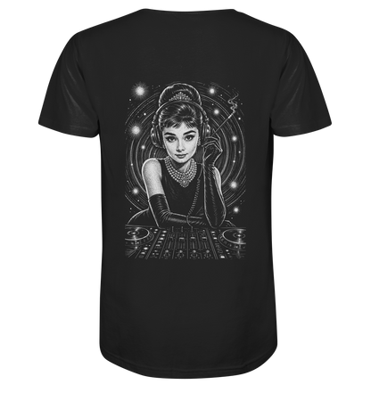 Audrey Hepburn houdt haar gezicht in de plooi - FILTHYBASS - V-Neck Shirt