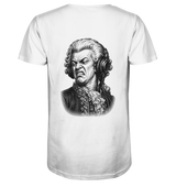 Amadeus Mozart keurt het goed - FILTHYBASS - V-Neck Shirt - Print in zwart op wit