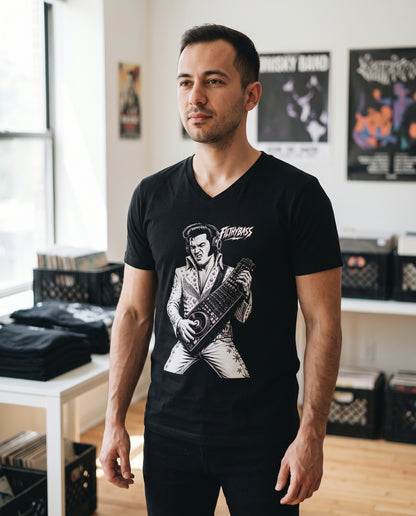 Elvis Rocking the night away - FILTHYBASS - V-Neck Shirt — lifestyle