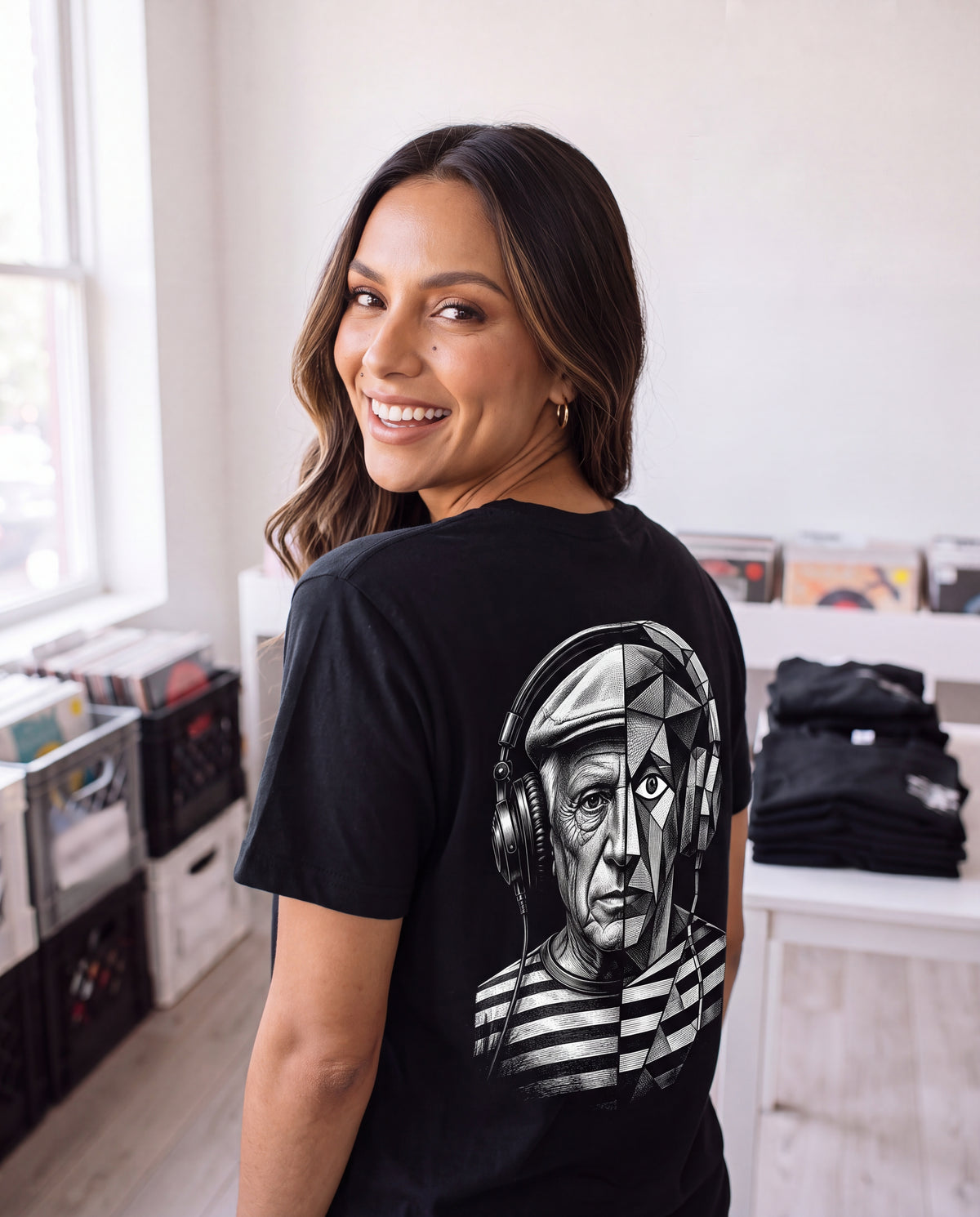 Frame 8: Smiling over her shoulder · Picasso