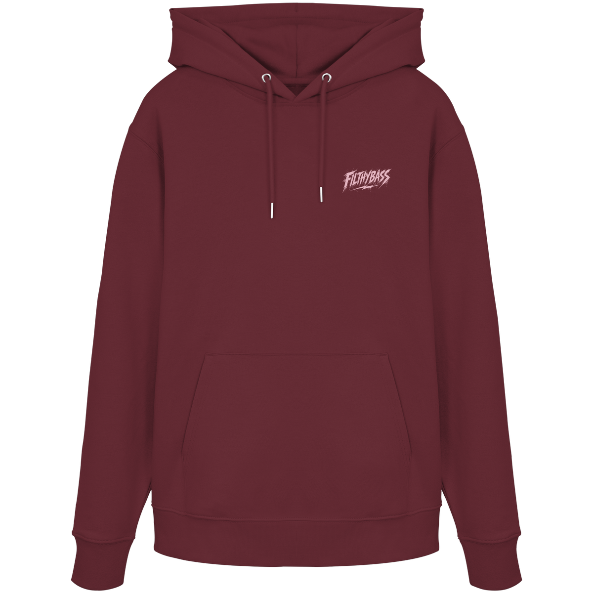 Audrey Hepburn blijft onaangedaan - FILTHYBASS - Organic Hoodie - Print in roze op bordeauxrood