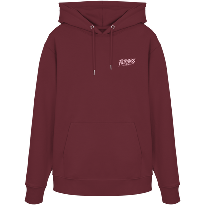 Audrey Hepburn blijft onaangedaan - FILTHYBASS - Organic Hoodie - Print in roze op bordeauxrood