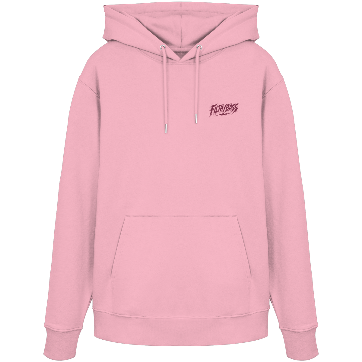 Audrey Hepburn blijft onaangedaan - FILTHYBASS - Organic Hoodie - Print in bessenrood op roze