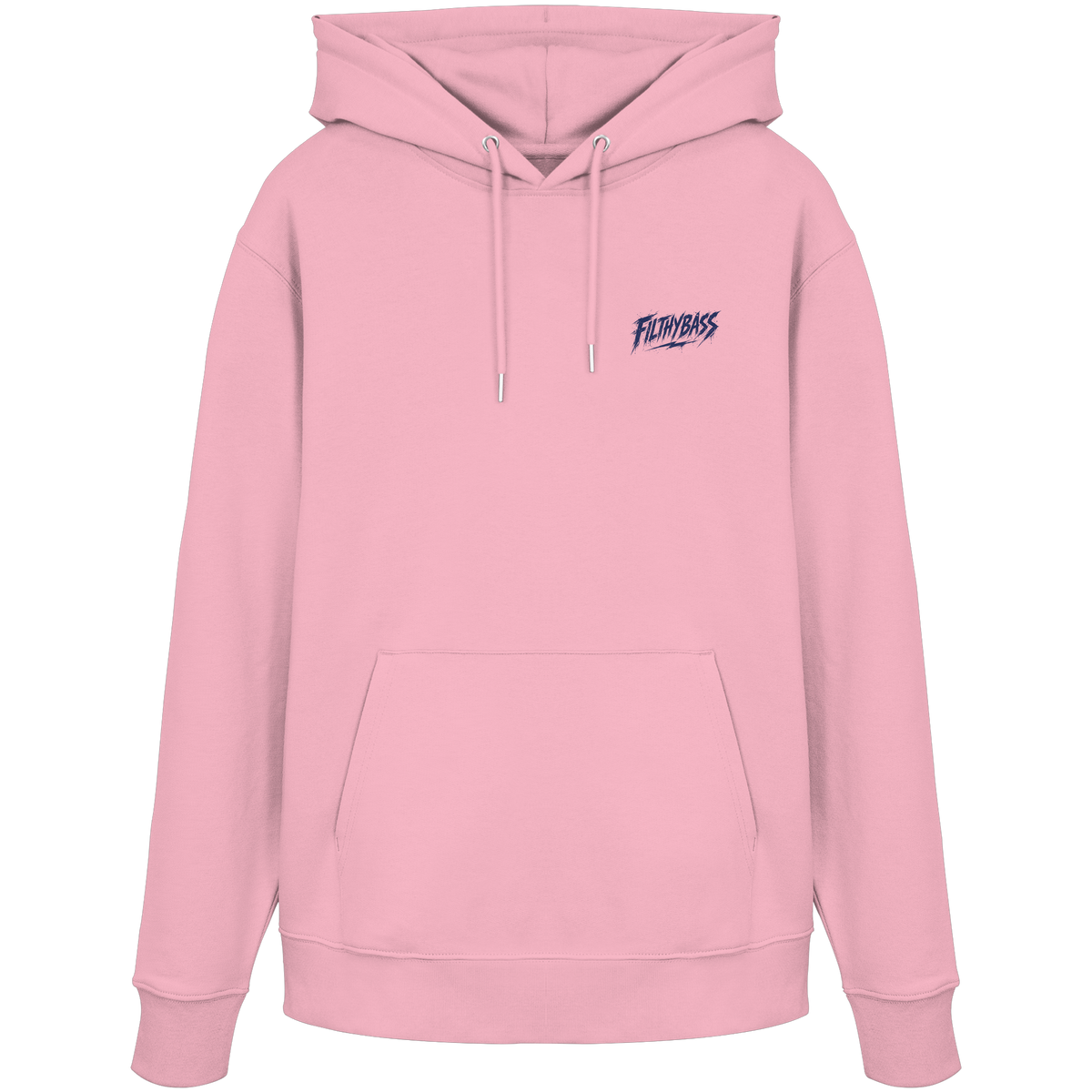 Audrey Hepburn blijft onaangedaan - FILTHYBASS - Organic Hoodie - Print in marineblauw op roze