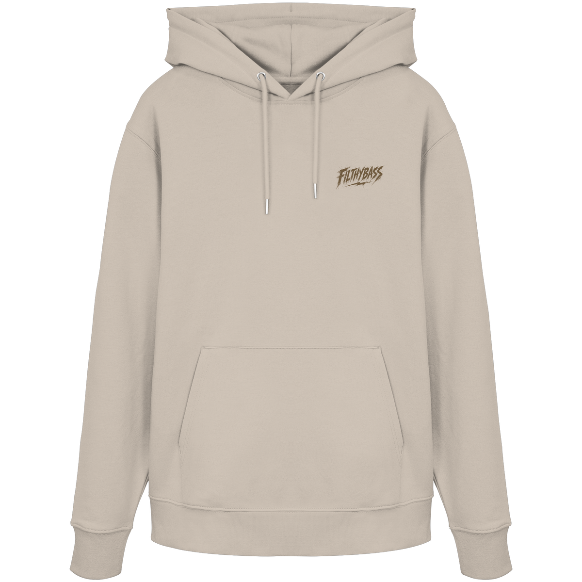 Audrey Hepburn stays unmoved on Bass - FILTHYBASS - Organic Hoodie - Earth & Gold Print