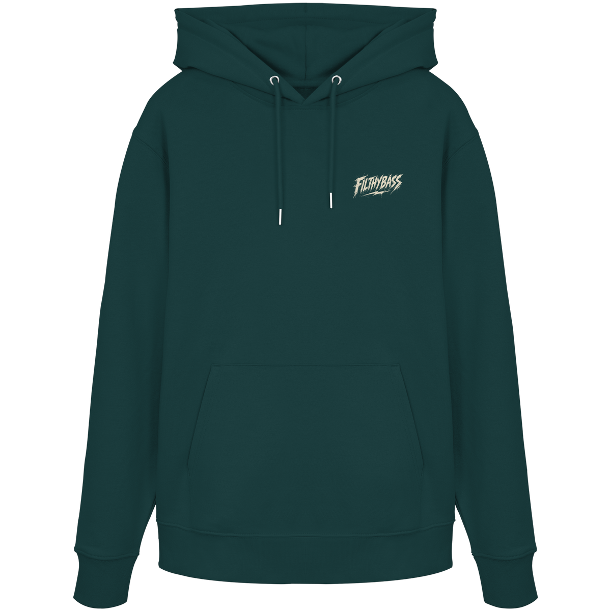 Audrey Hepburn blijft onaangedaan - FILTHYBASS - Organic Hoodie - Print in crème op donkergroen