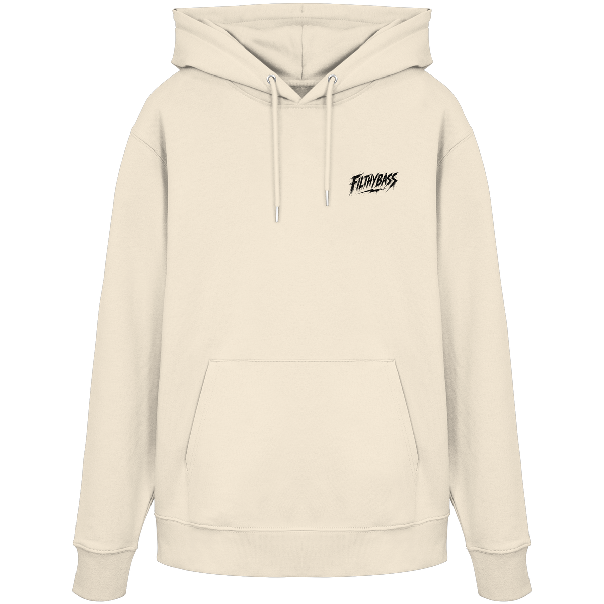 Audrey Hepburn blijft onaangedaan - FILTHYBASS - Organic Hoodie - Print in zwart op naturel