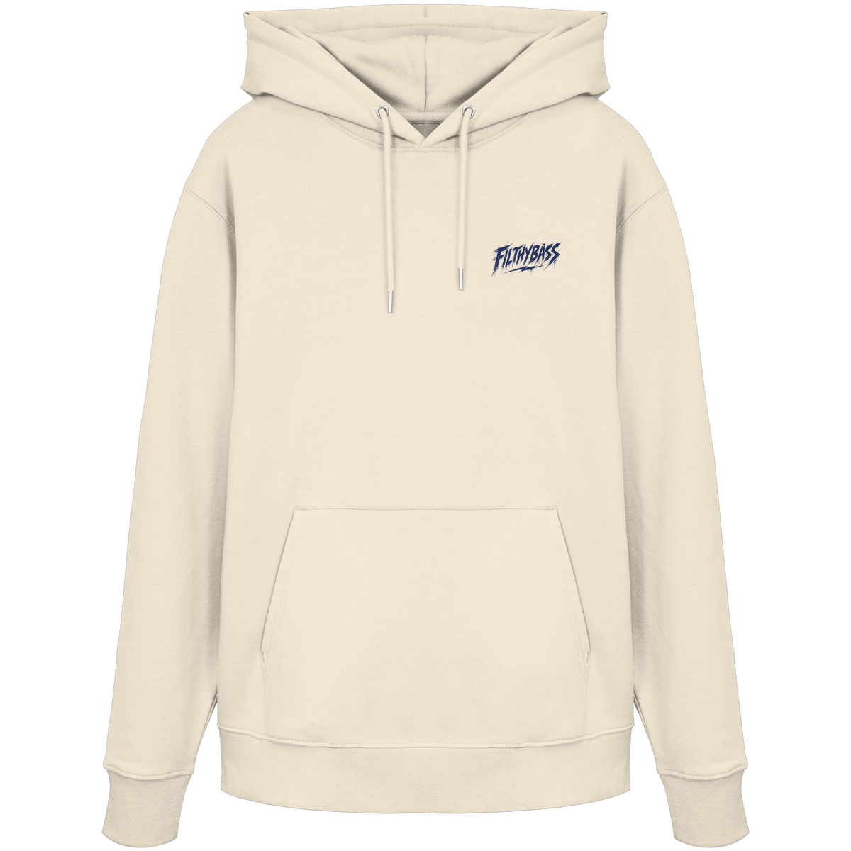 Audrey Hepburn stays unmoved on Bass - FILTHYBASS - Organic Hoodie - Navy Print on Natural