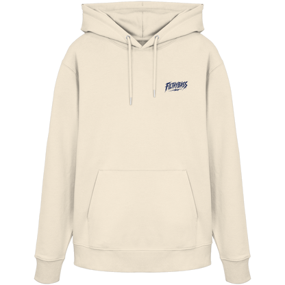 Audrey Hepburn stays unmoved on Bass - FILTHYBASS - Organic Hoodie - Navy Print on Natural