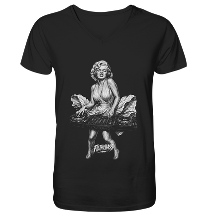 SHIRTIGO - Marilyn Monroe Droppin Bass - FILTHYBASS - V-Neck