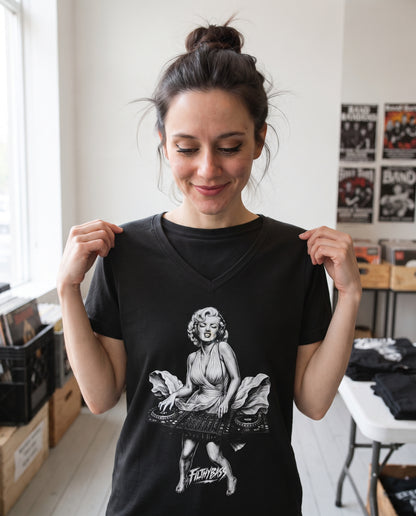 Marilyn Droppin Bass - FILTHYBASS - V-Neck Shirt — lifestyle