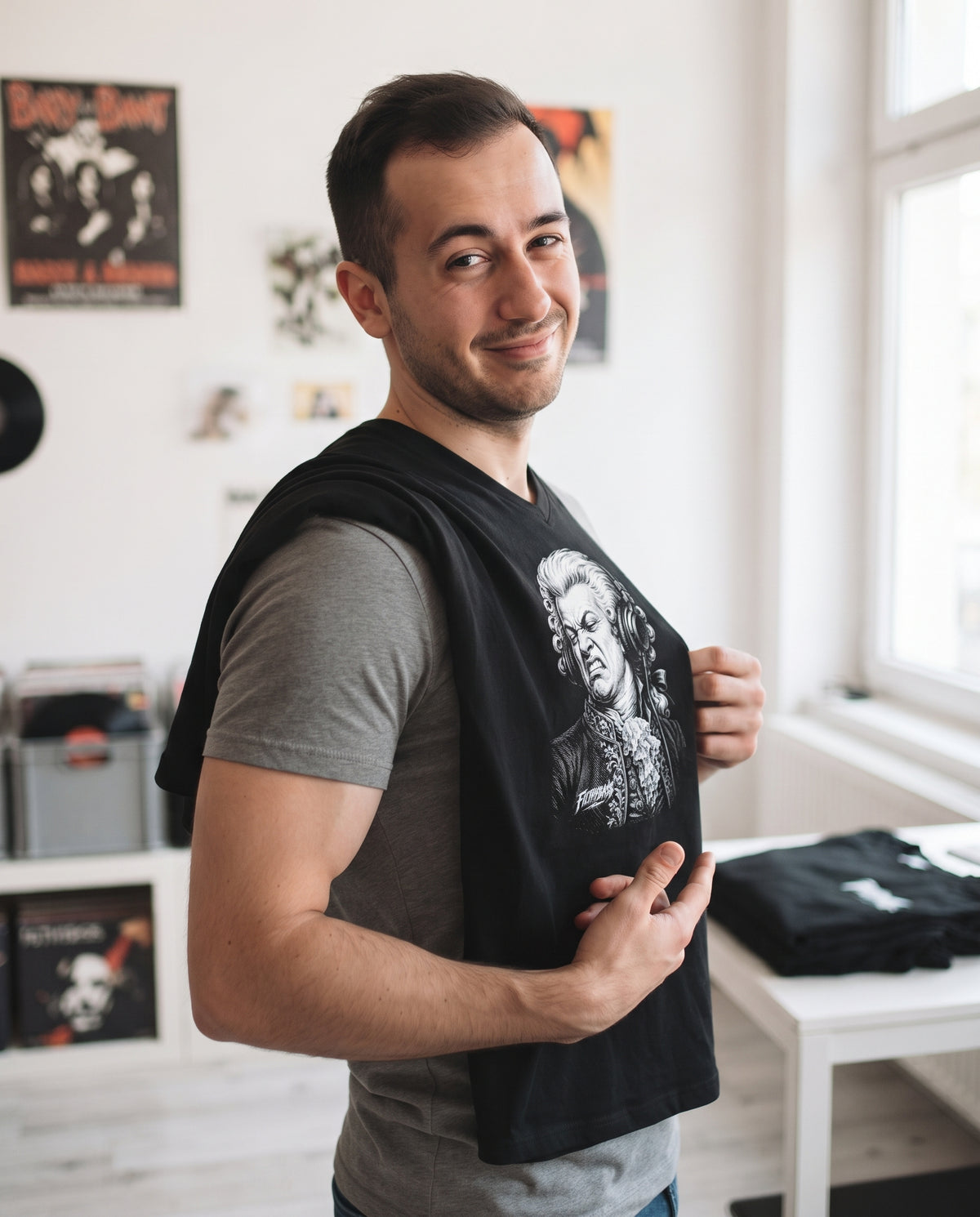 Amadeus Mozart Approves - FILTHYBASS - V-Neck Shirt — lifestyle