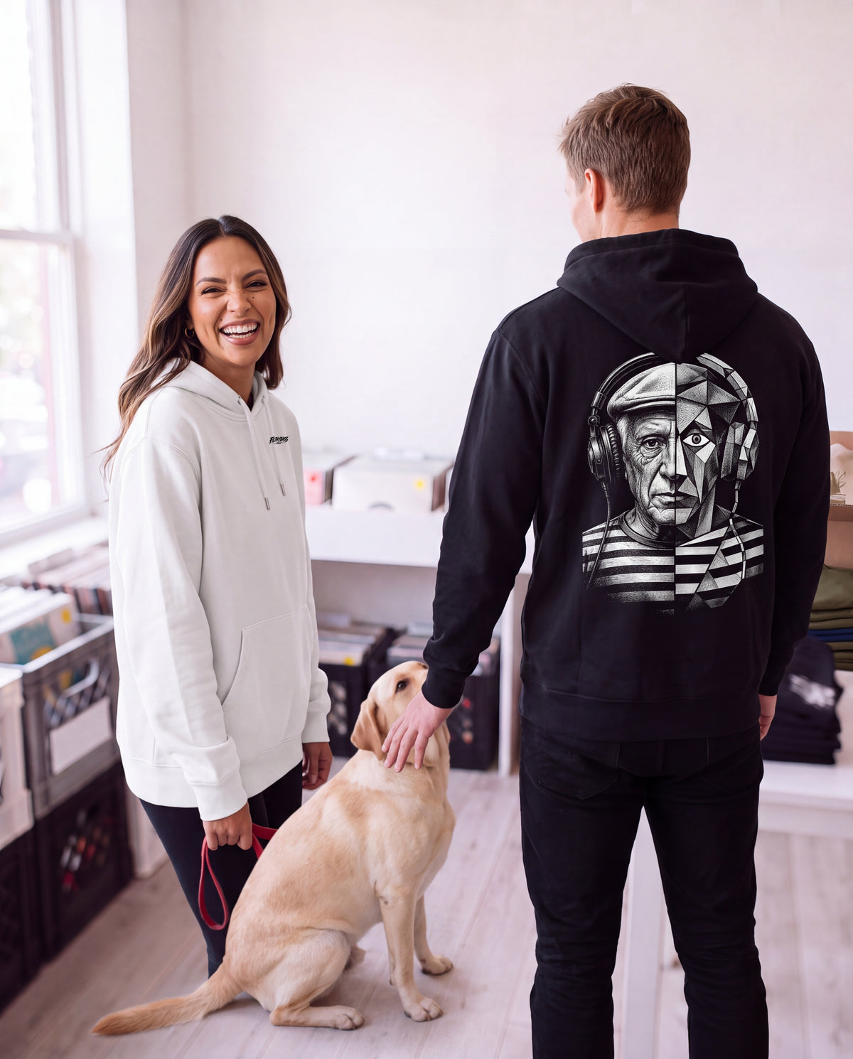 Pablo Picasso Went Half Cubist at the Drop - FILTHYBASS - Organic Hoodie — lifestyle