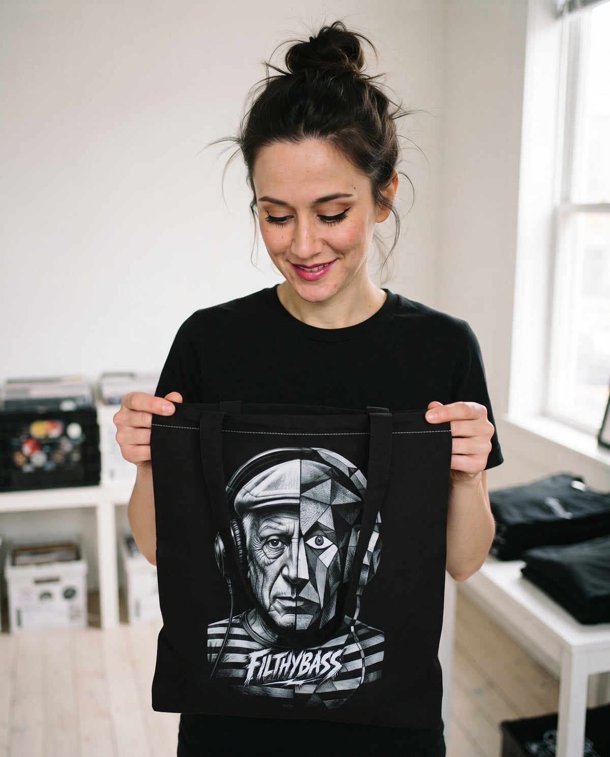 Pablo Picasso goes shopping - FILTHYBASS - tote bag