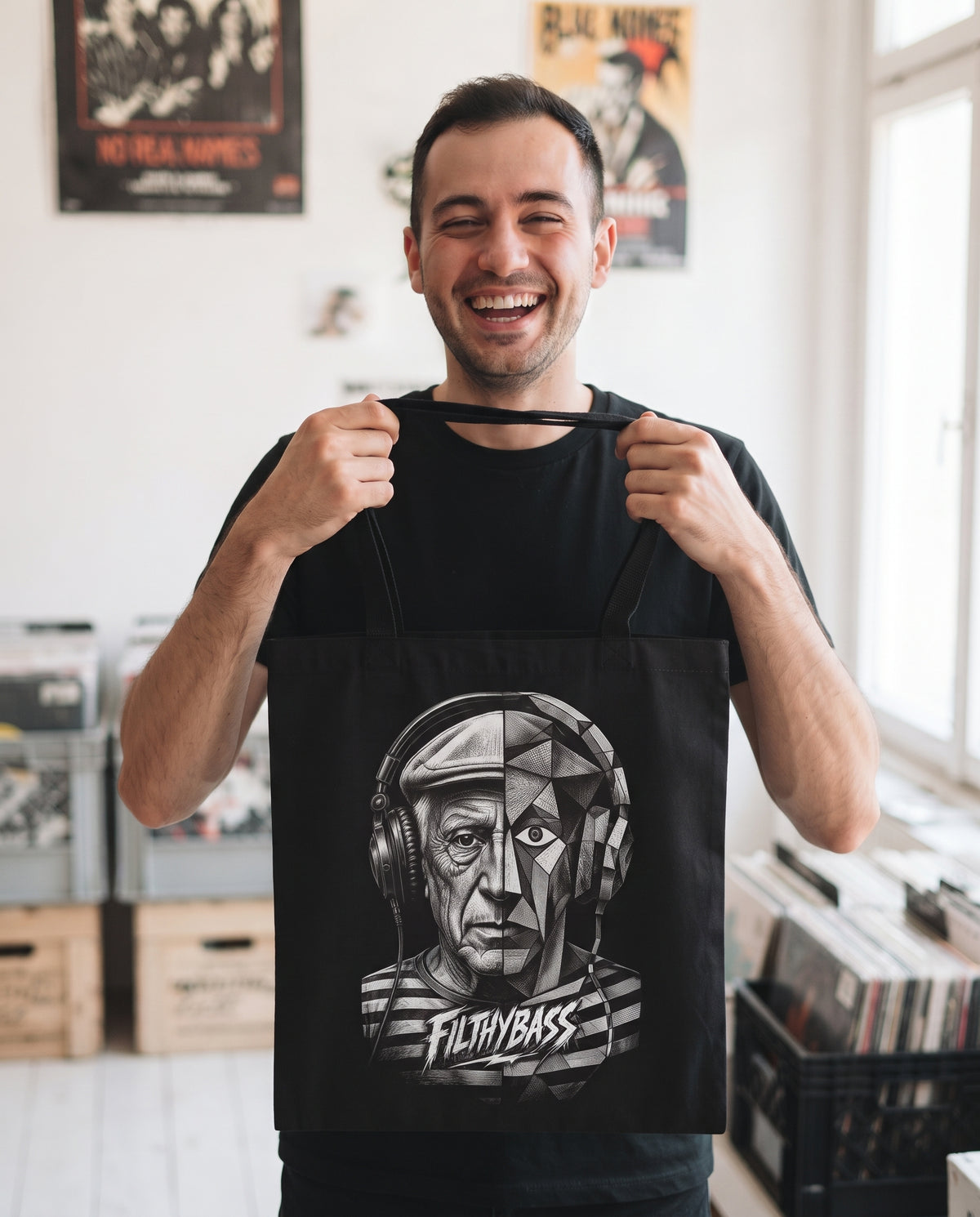 Pablo Picasso goes shopping - FILTHYBASS - tote bag