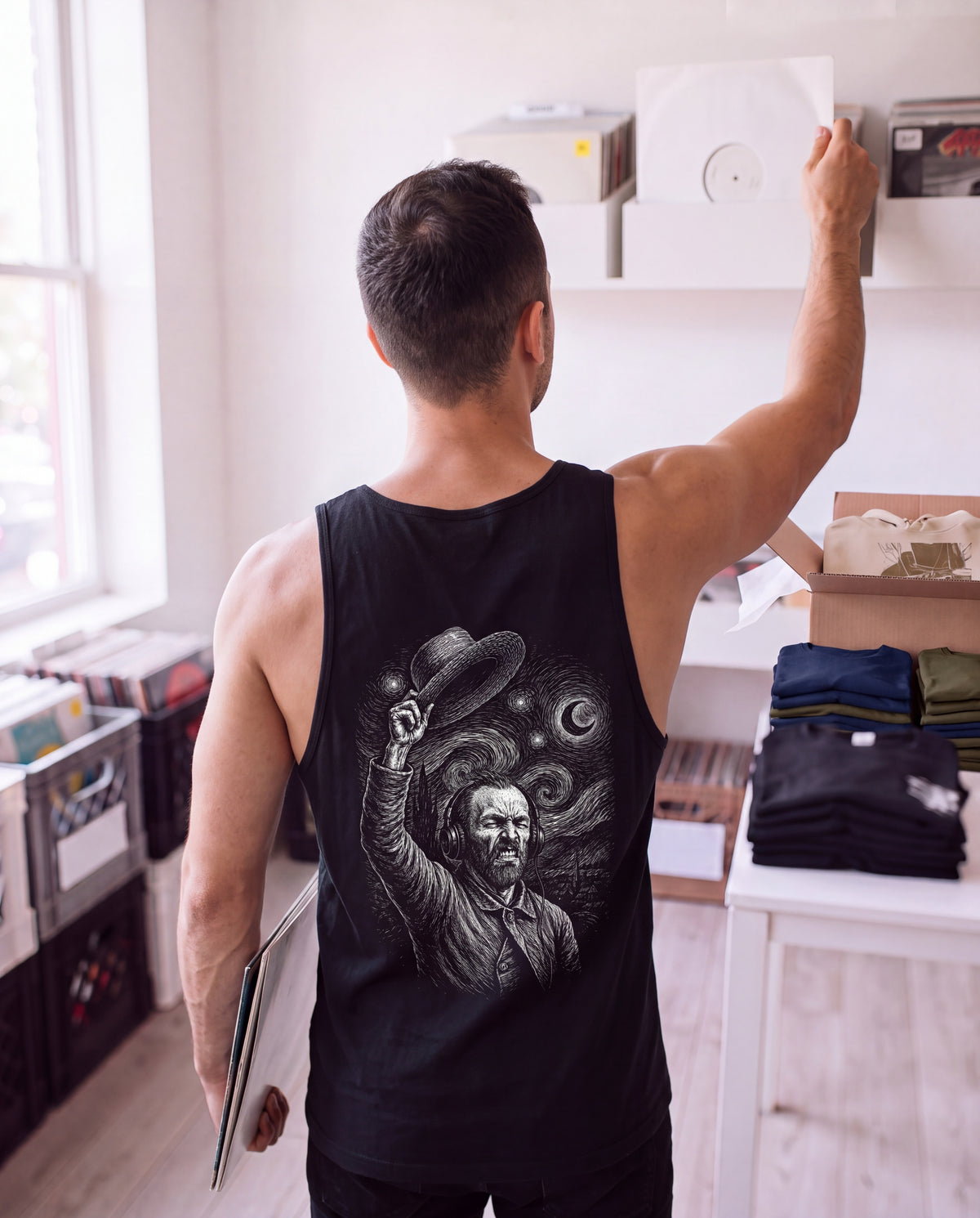 Vincent Van Gogh goes Starry Eyes - FILTHYBASS - Organic Tank Top — lifestyle