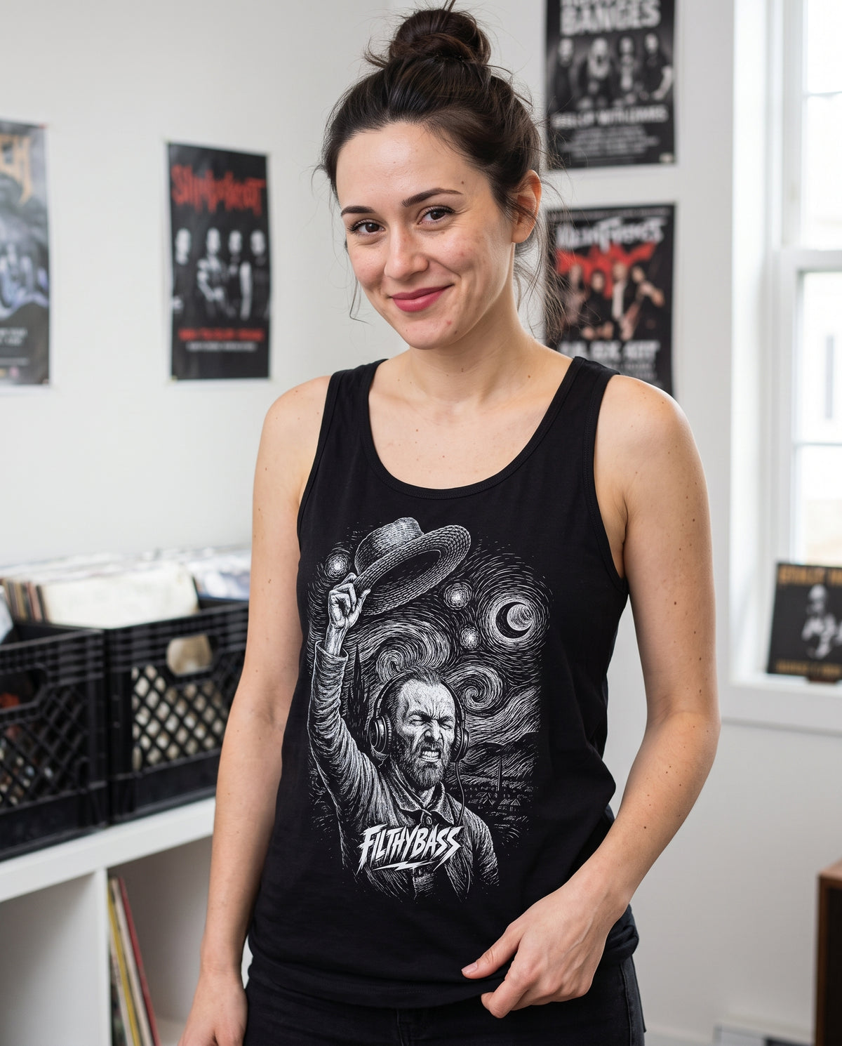 Vincent Van Gogh goes Starry Eyes - FILTHYBASS - Tanktops